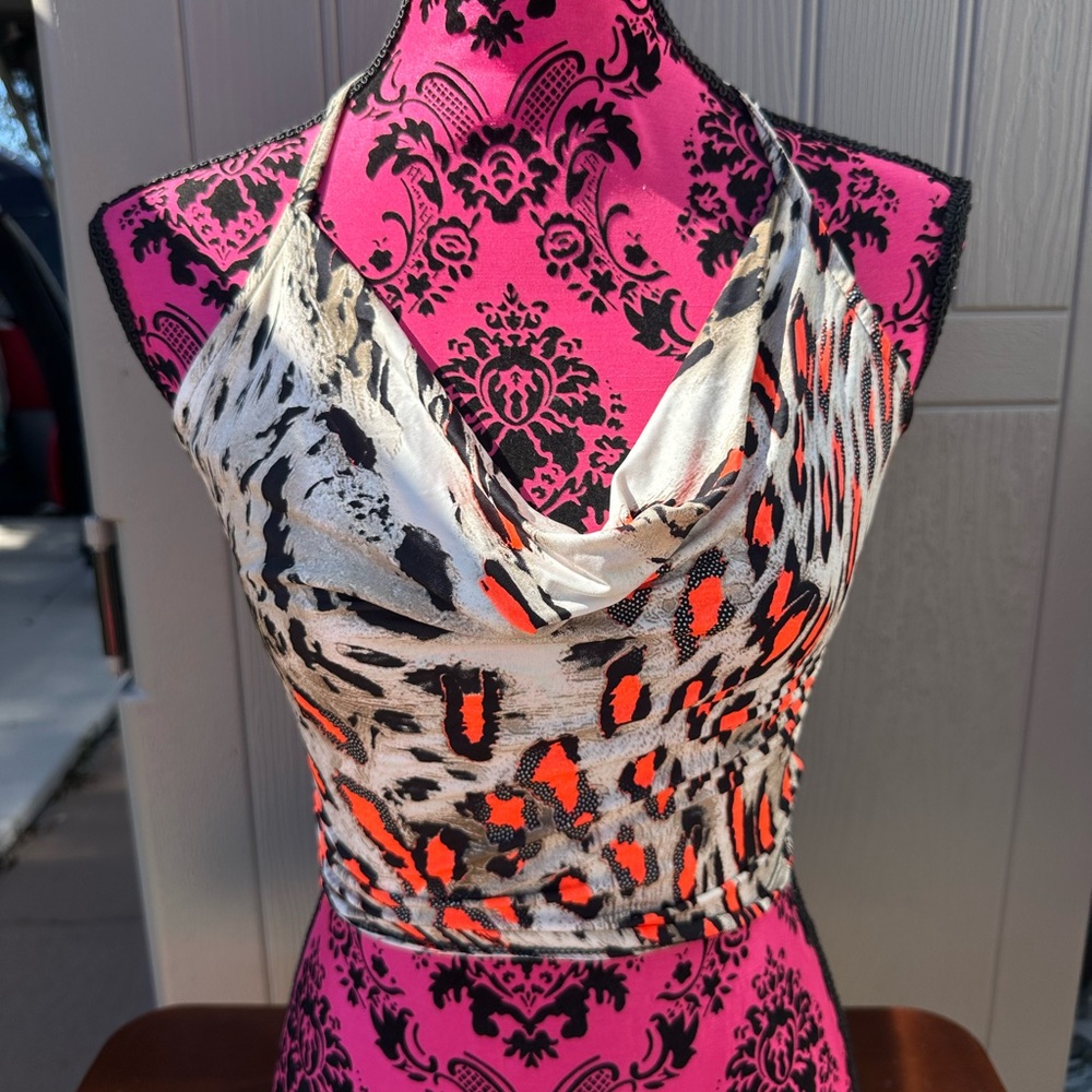 NWT Animal Print cute Cropped Top Size Small